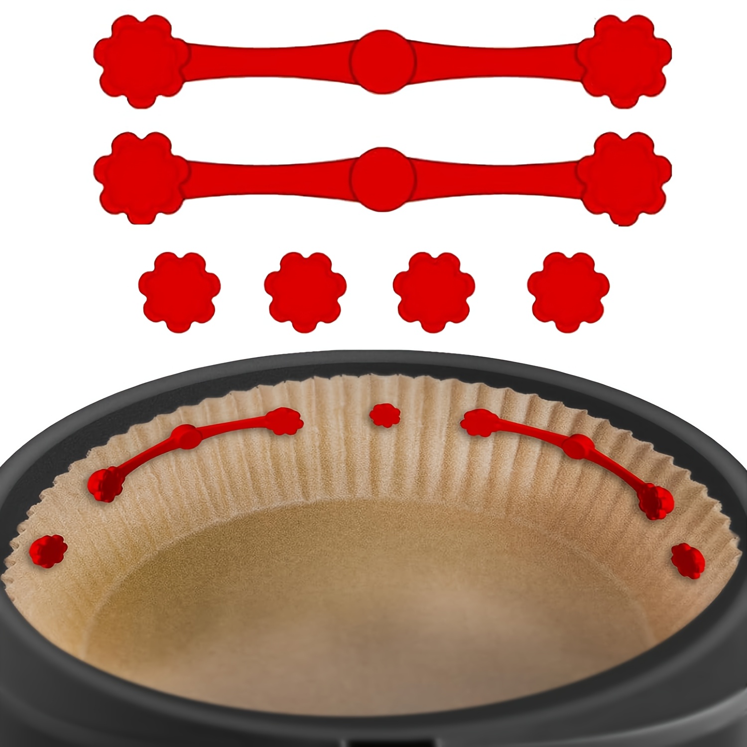 Deep Fryer Commercial - 1/2Set Air Fryer Magnet Silicone Buckle