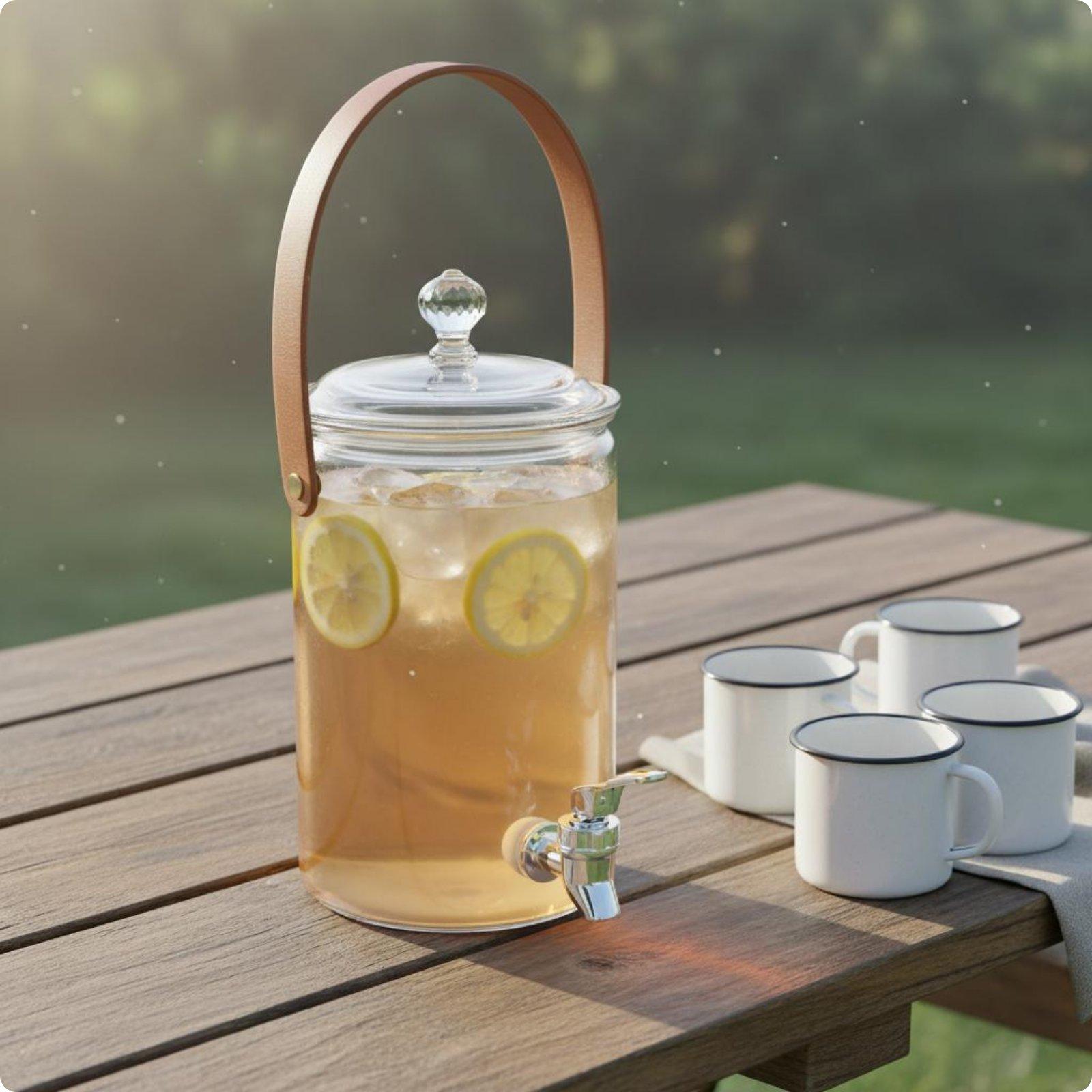 Cold Drink Dispenser - Cold Drink Beverage Dispensing Jug Built