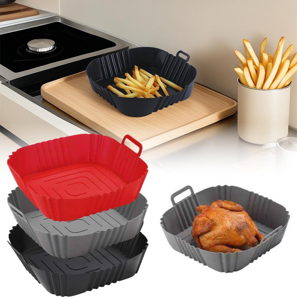 Deep Fryer Commercial - Reusable Airfryer Pan Liner Accessories Silicone