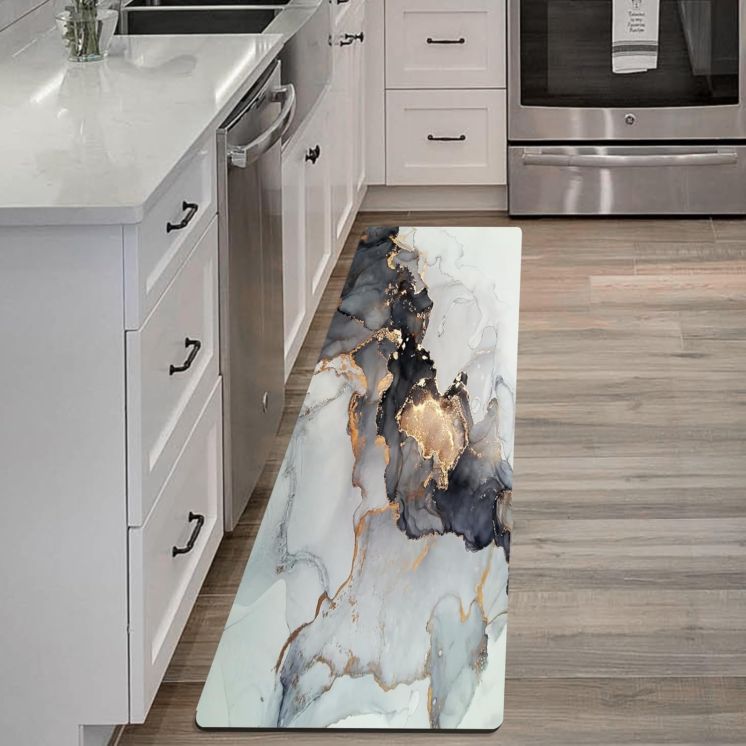 Kitchen Flooring Commercial - Luxury Marble Print Kitchen Mat with