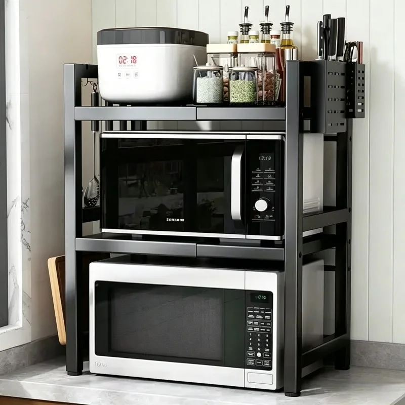 Commercial Kitchen Shelving - Kitchen Countertop 2Layer Microwave Oven Rack