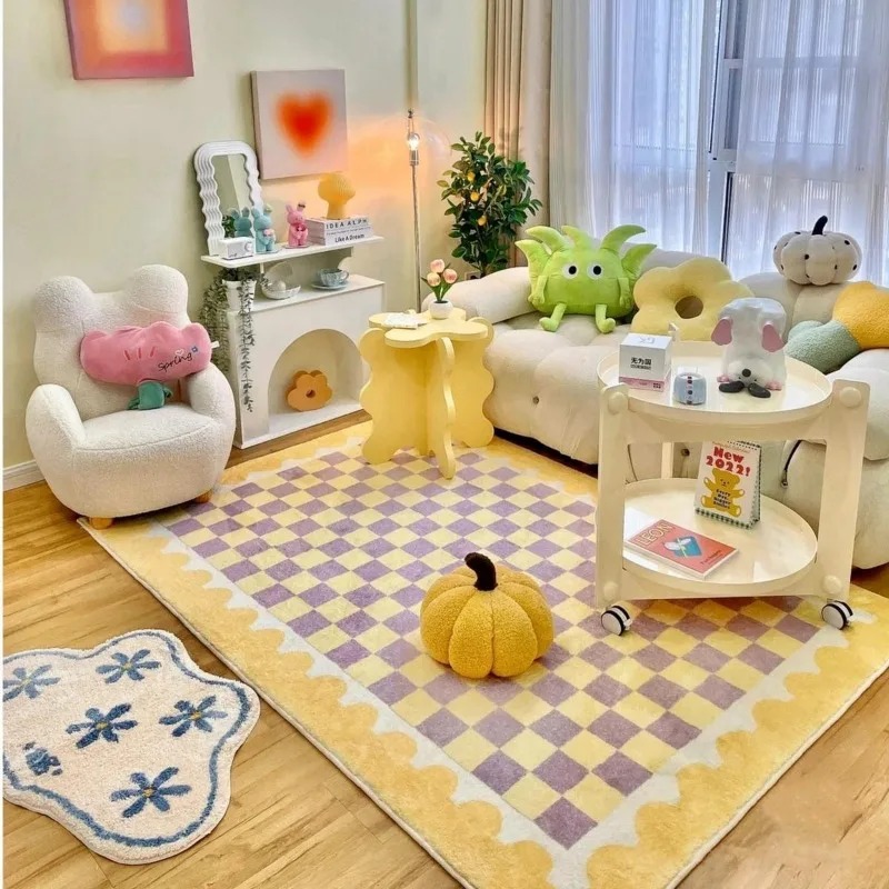 Pink Blue Checkerboard Bedside - Commercial Dishwasher Table ulasan dan harga