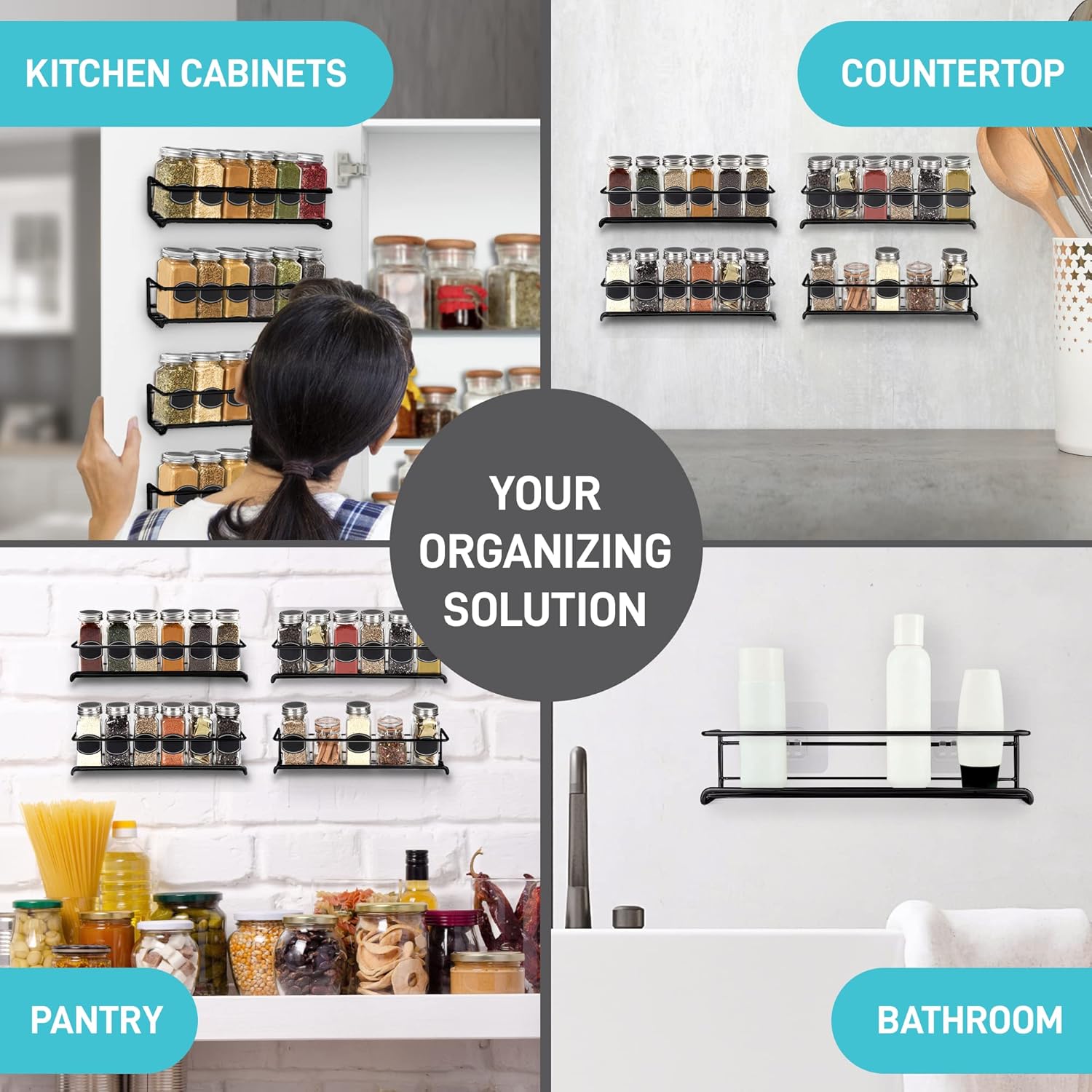 2PCS Kitchen Spice Rack Metal  - Commercial Kitchen Shelving ulasan dan harga