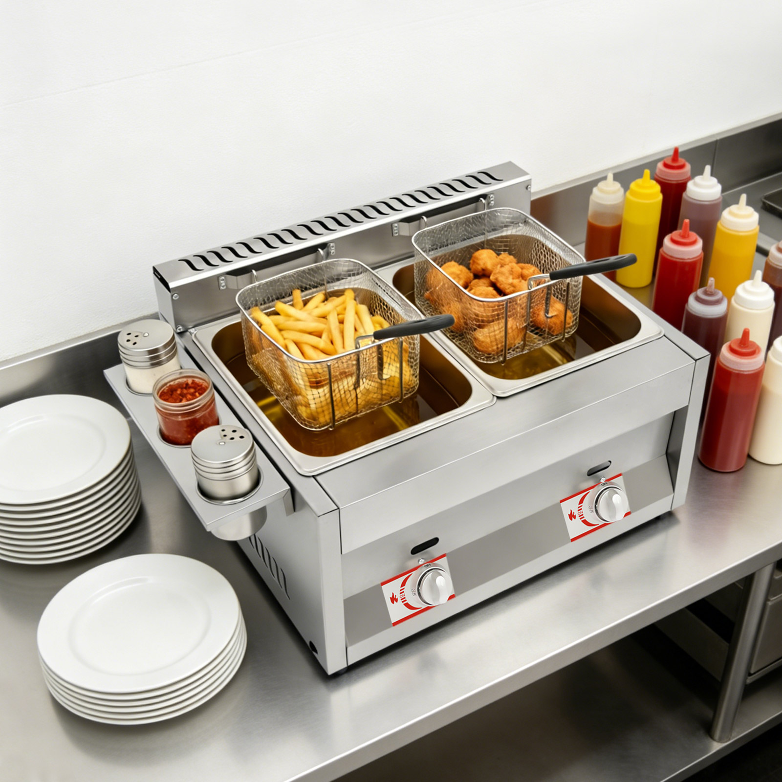 Commercial Dual Tank Deep Frye - Deep Fryer Commercial ulasan dan harga