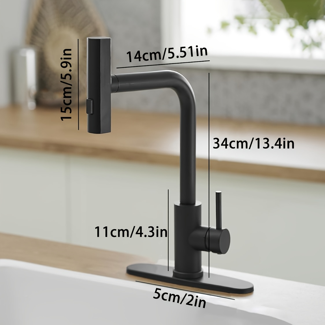 1 PC Black Kitchen Faucet With - Commercial Kitchen Taps ulasan dan harga