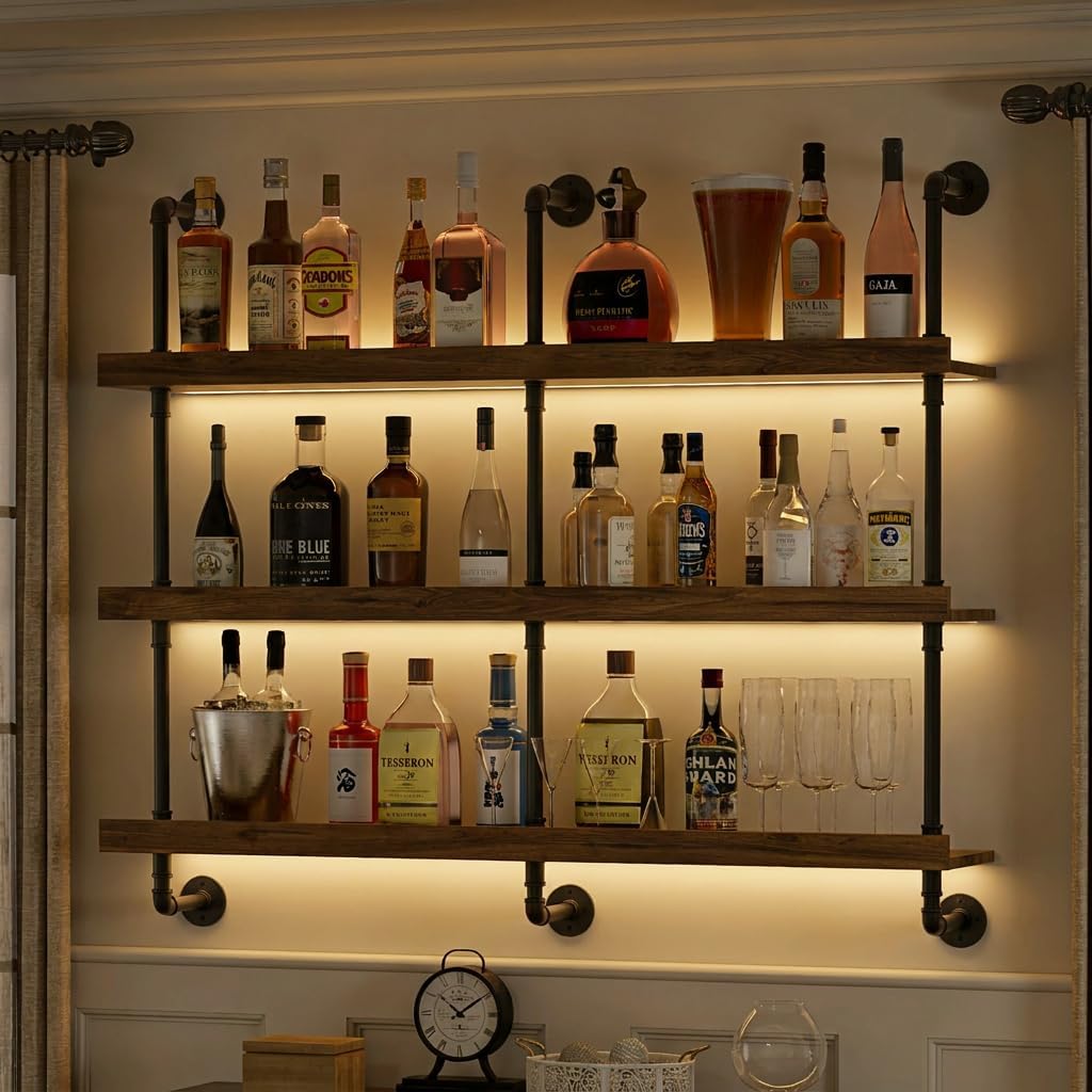 Wall Mounted Wine Rack With LE - Commercial Kitchen Shelving ulasan dan harga