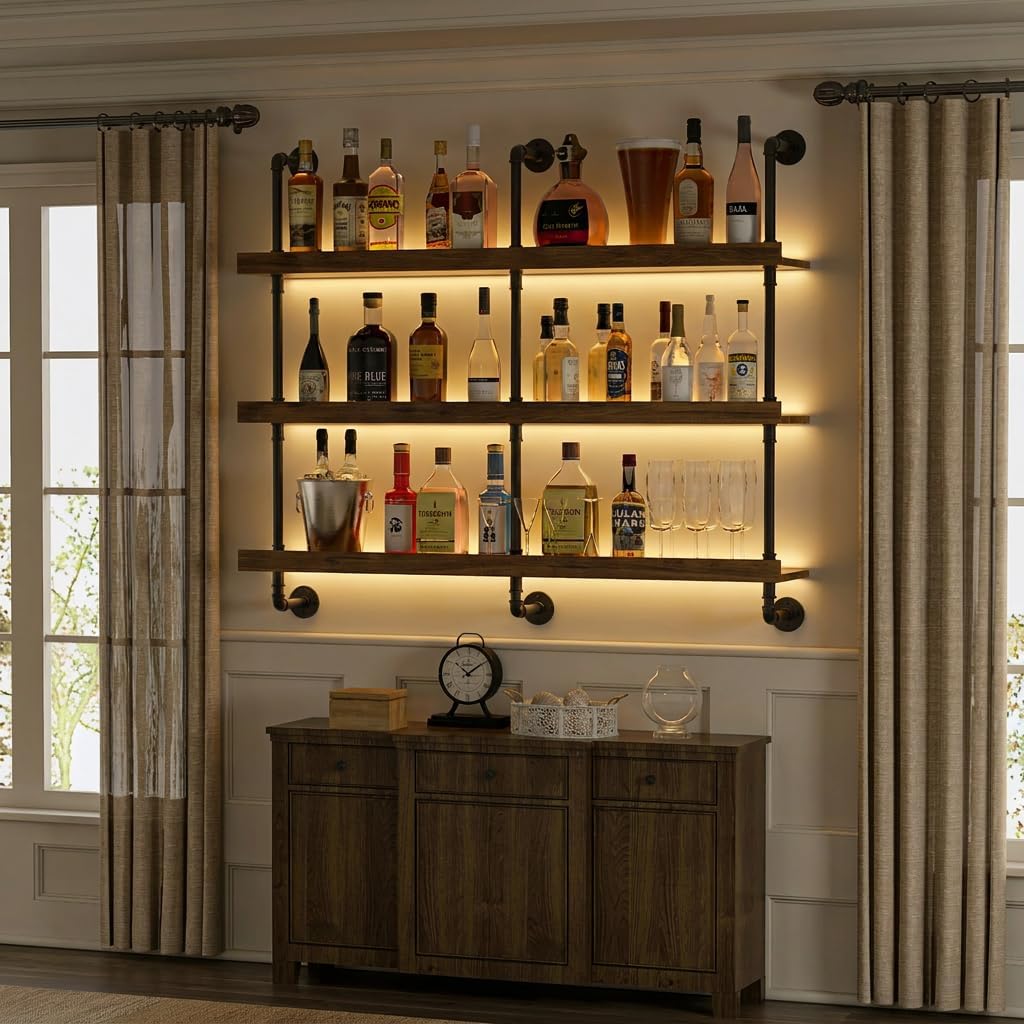 Wall Mounted Wine Rack With LE - Commercial Kitchen Shelving ulasan dan harga