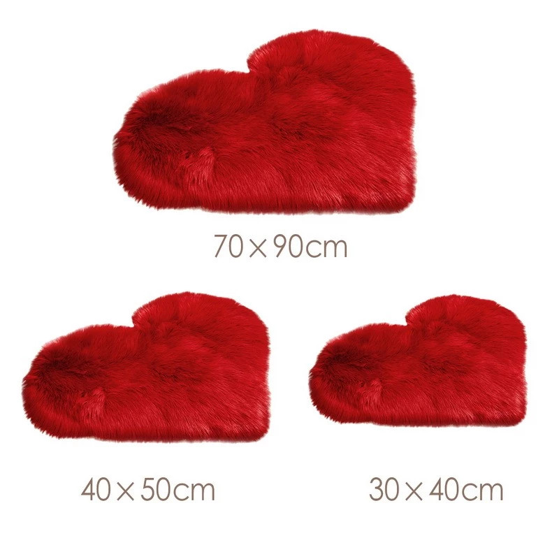 Furry Solid Color Heart Rug Be - Commercial Dishwasher Table ulasan dan harga