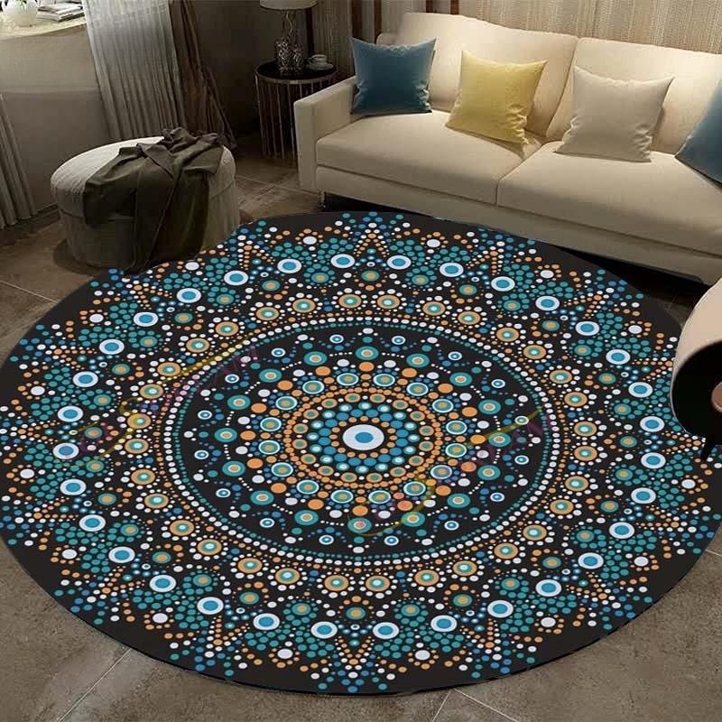Vintage Mandala Round Carpet G - Kitchen Flooring Commercial ulasan dan harga