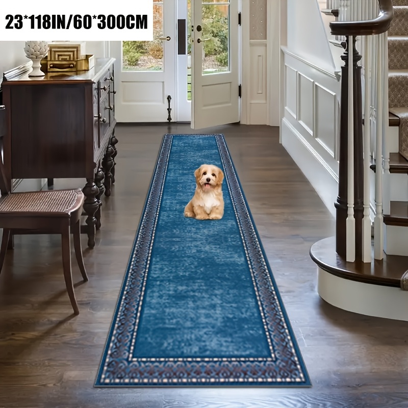 Blue Long Runner Rugs Bohe Car - Kitchen Flooring Commercial ulasan dan harga