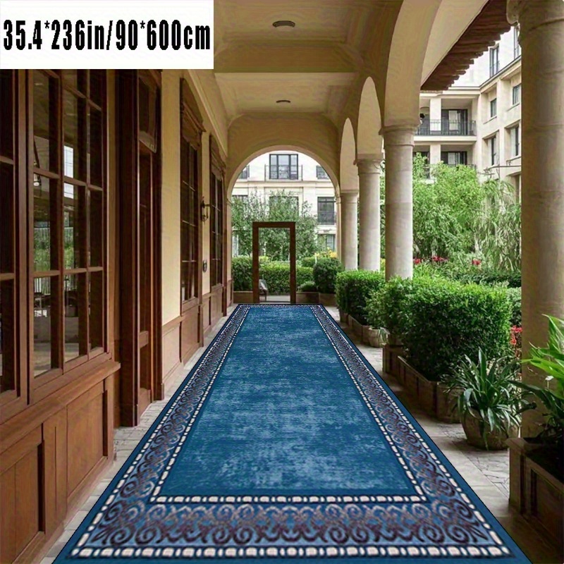 Blue Long Runner Rugs Bohe Car - Kitchen Flooring Commercial ulasan dan harga